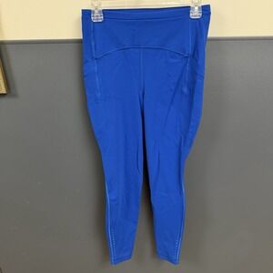 Lululemon Women Swift Speed HR Tight  28" SZ"8 Blue Leggings Pockets  Active